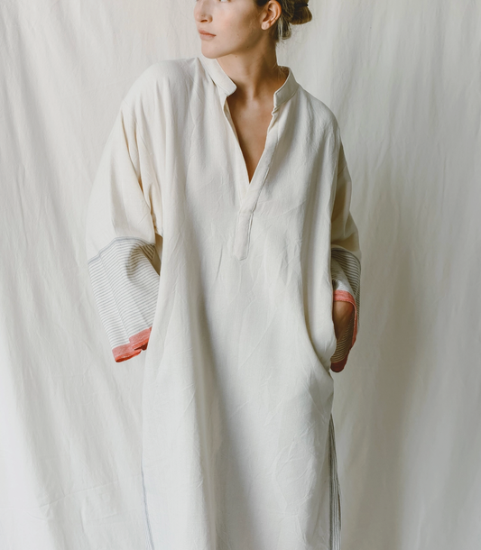 Ivory Cherry Tribeca Long Sleeve Maxi Kaftan