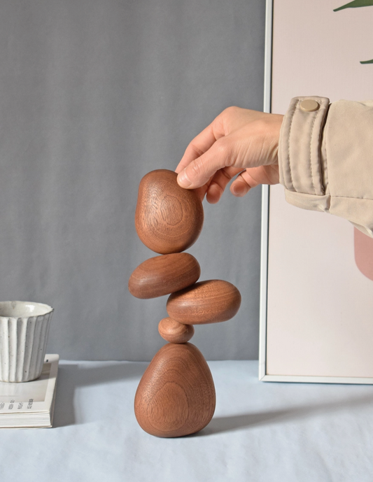 Sapele Wood Balance Stones