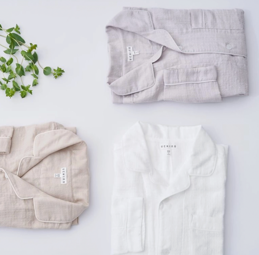 Marshmallow Gauze Pajama - White, L