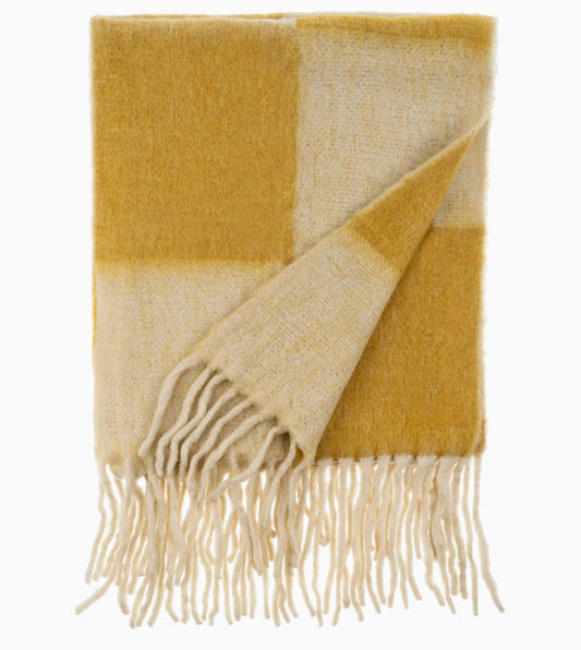 Checkerboard Throw, Ochre