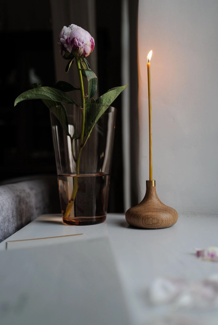 Oak Candle Holder