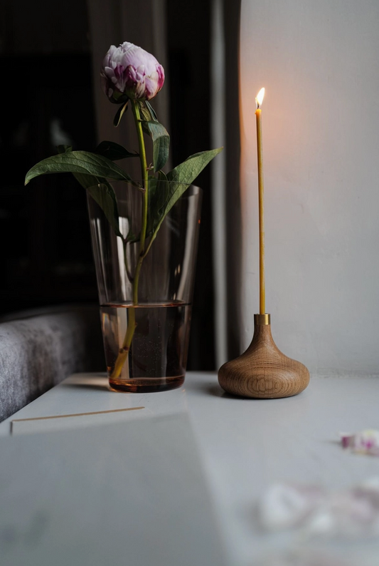 Oak Candle Holder