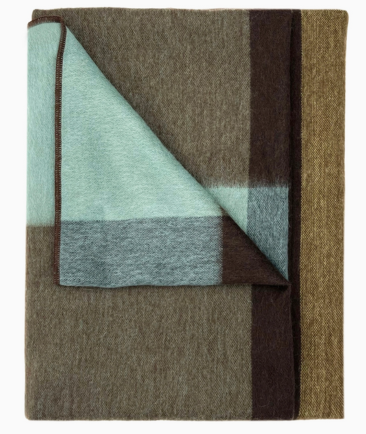 Alpaca Throw Blanket - Mosswood