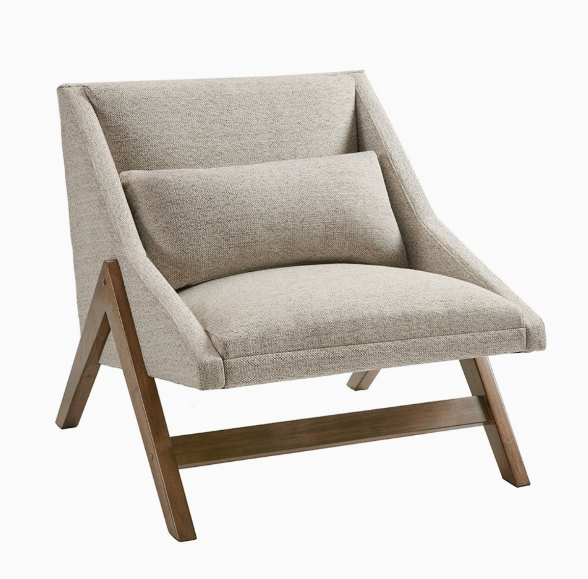 Recessed Arms Modern Mid-Century Accent Chair