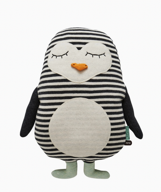Penguin Pingo Cushion - White / Black
