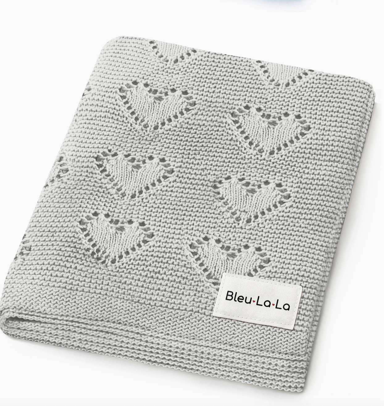 100% Luxury Cotton Receiving Swaddle Baby Blanket - Heart
