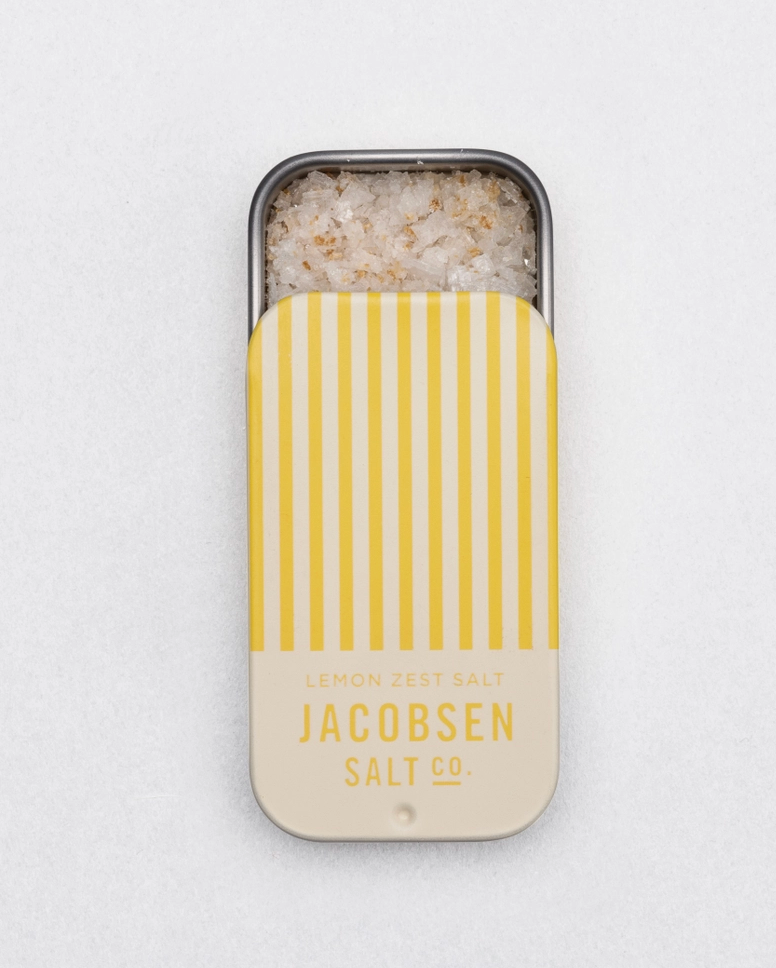 Infused Lemon Zest Sea Salt Slide Tin