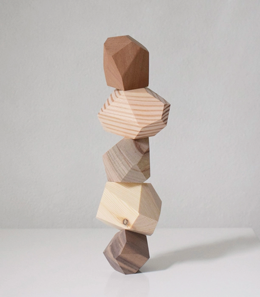 Five-Color Wooden Balance Stones