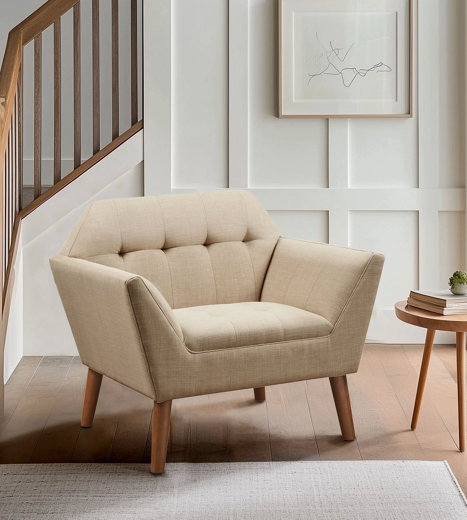 Upholstered Mod Arm Chair