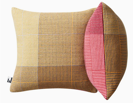 Napping Pink & Yellow Pillow