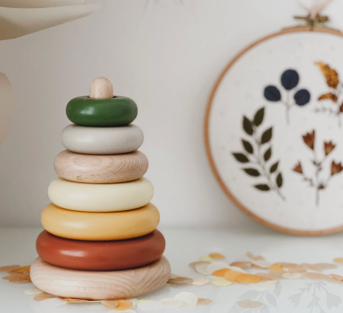 Wooden Stacking Toy (Earth Colors)