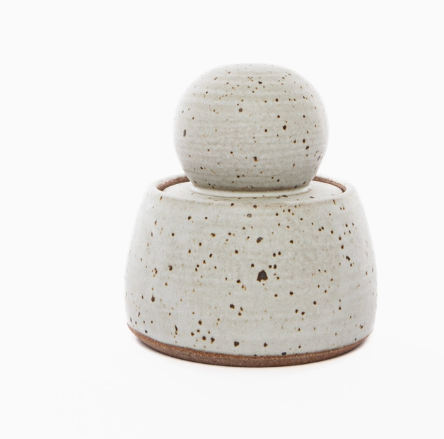 Alabaster White Stash Jar, medium