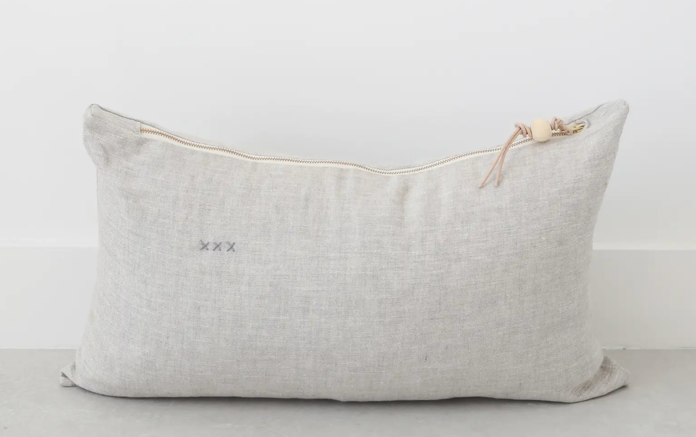 Lumbar Xxx Linen Pillow