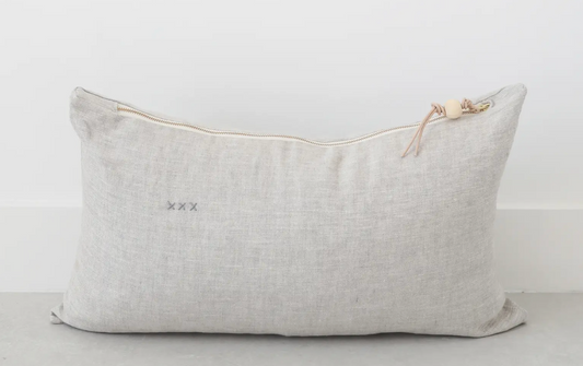 Lumbar Xxx Linen Pillow