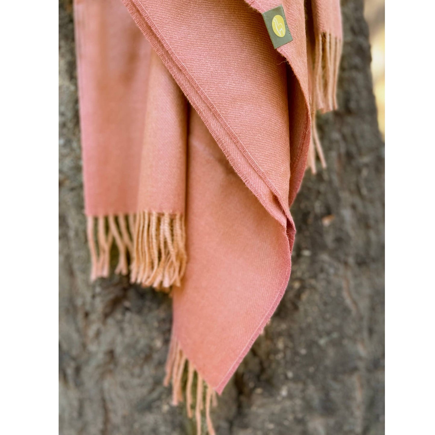100% Baby Alpaca Throw - Persimmon