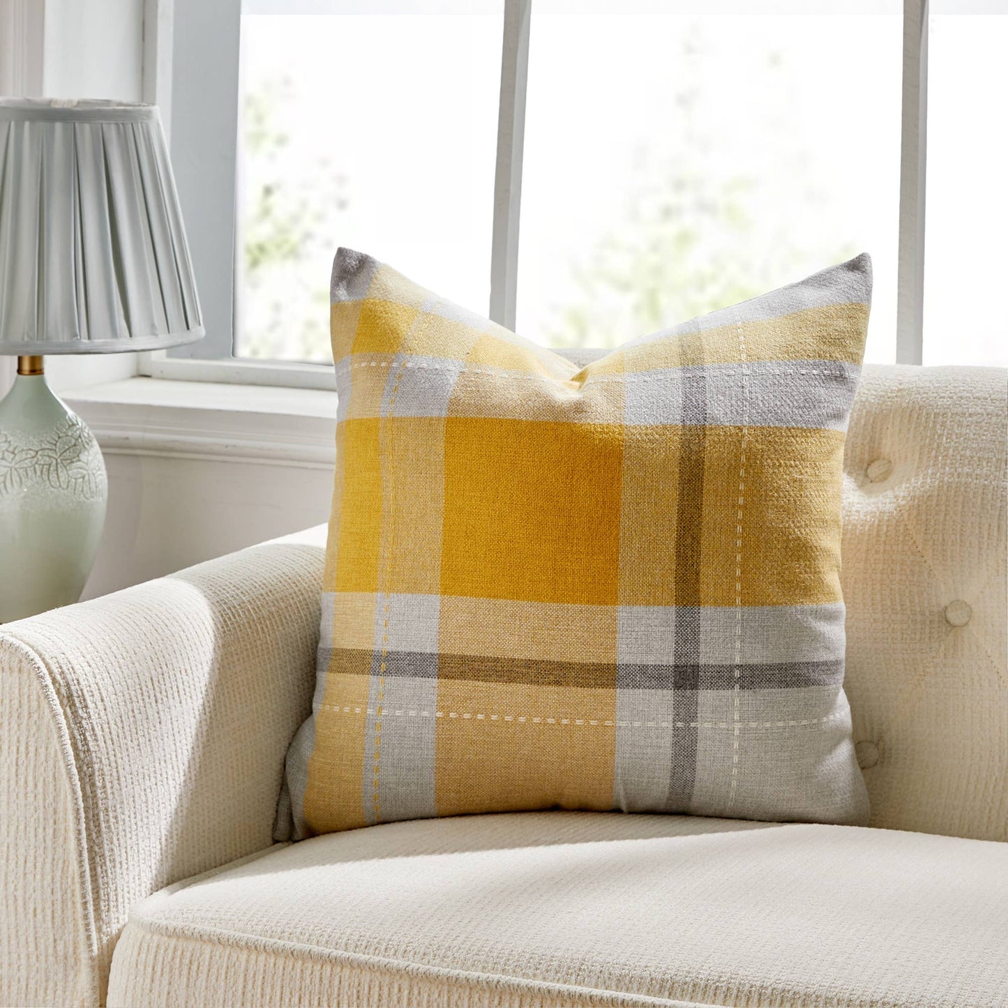 Manhattan Check Throw Pillow