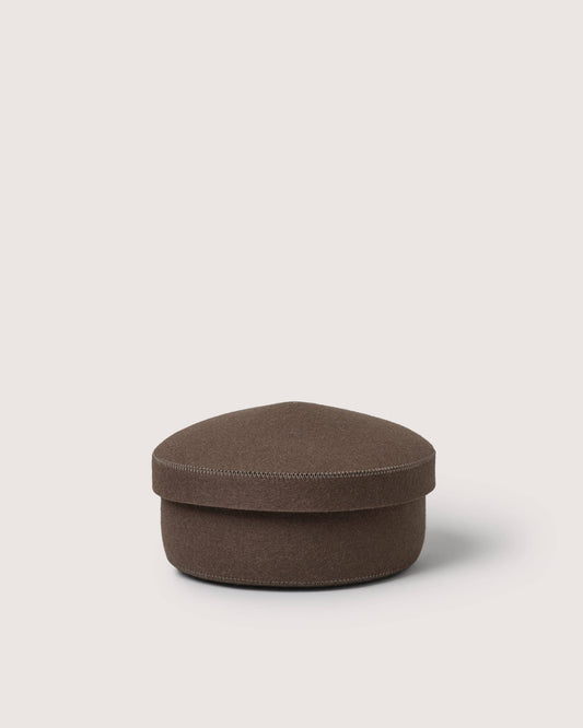 Merino Wool Medium Bin w/ Lid - Tobacco