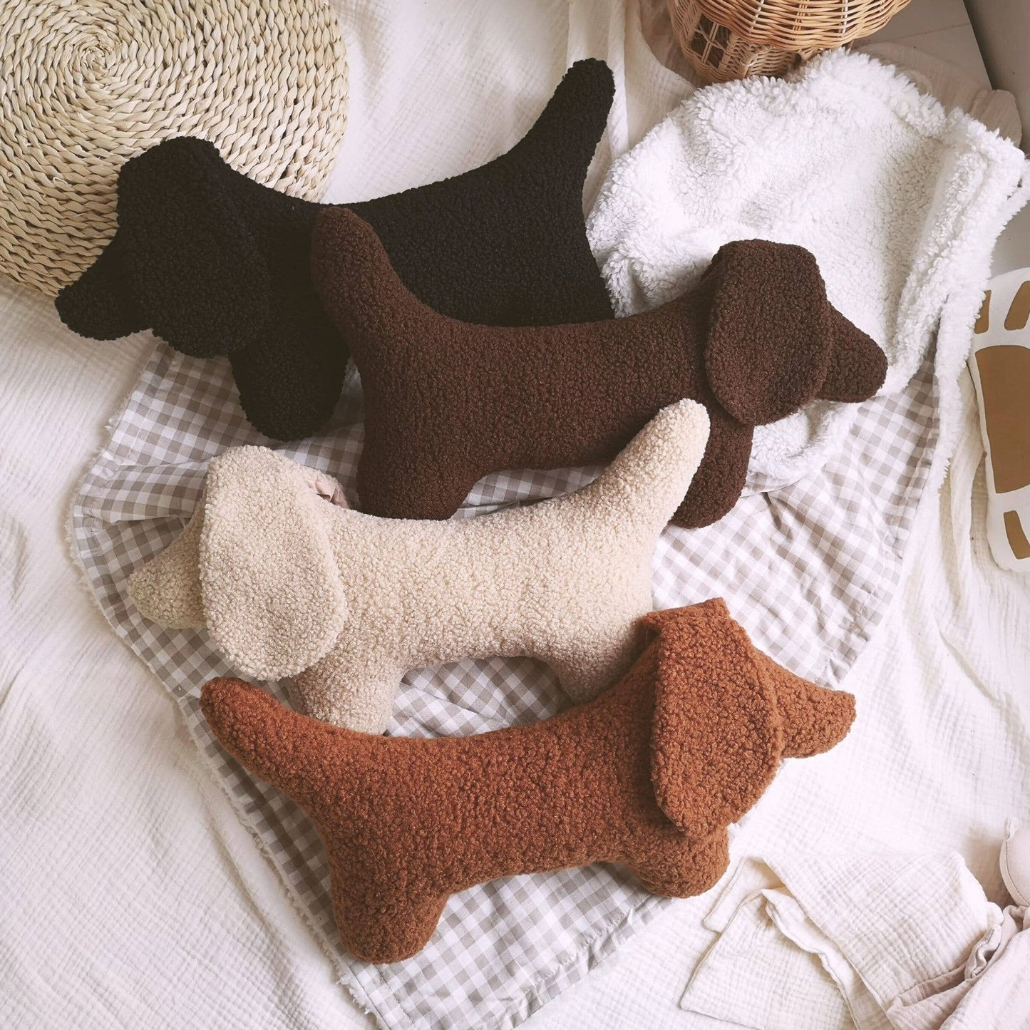 Dachshund Dog Plush Throw Pillow