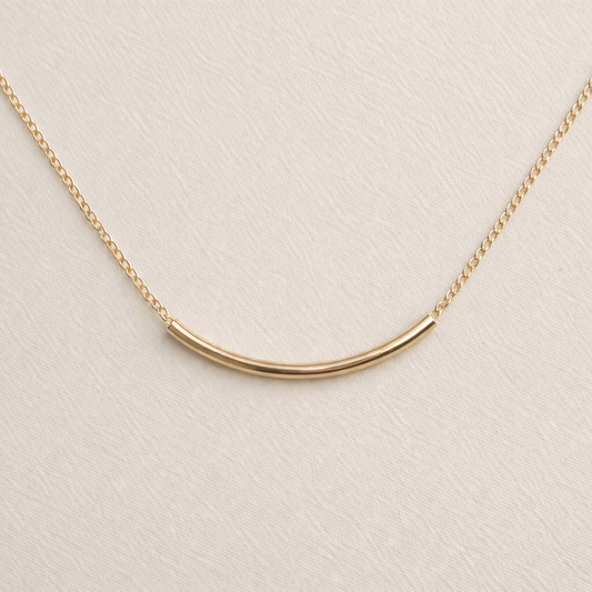 Sunset Bar Necklace | Gold Fill