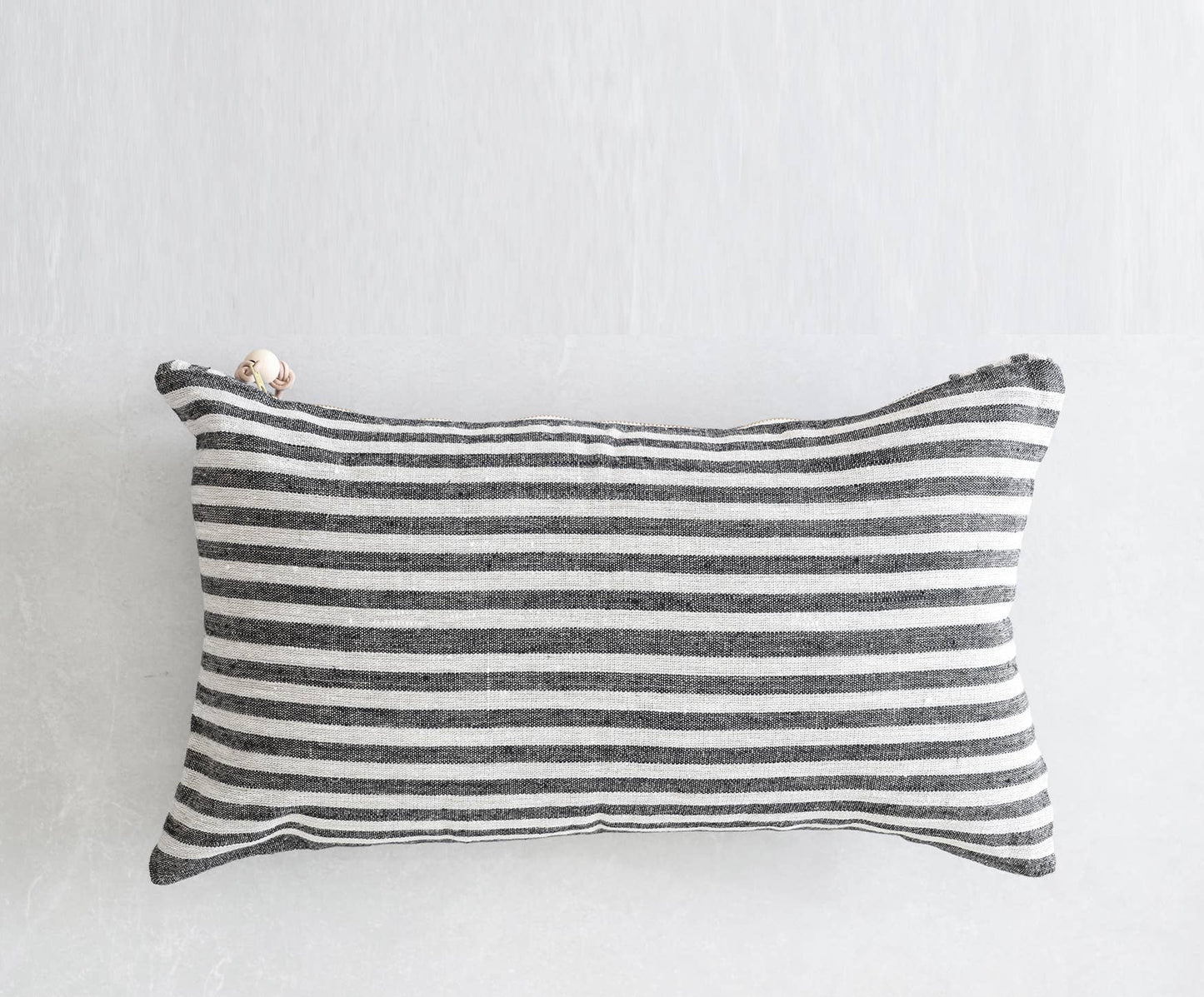 The Stripe Lumbar Pillow - Heavy Linen