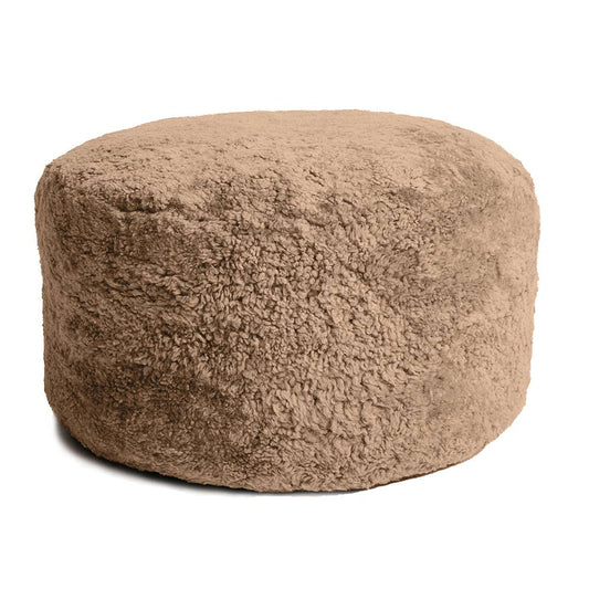 Shorn Curly Sheepskin Ottoman Small