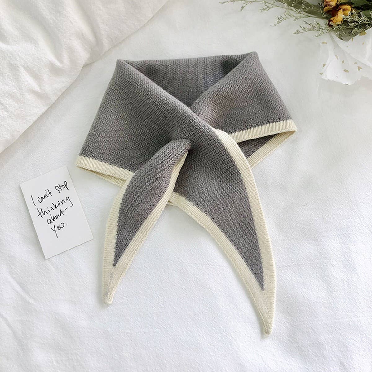Knit Triangle Scarf